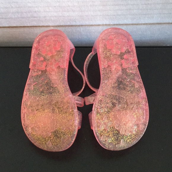 Old Navy Shoes Crossstrap Pink Glitter Jelly Sandals Poshmark